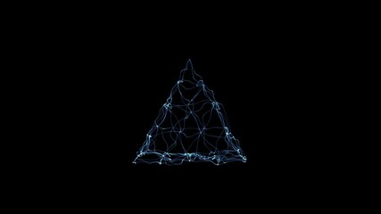 Wall Mural - Animation of abstract geometrical shape with kaleidoscope transition in space trough time.