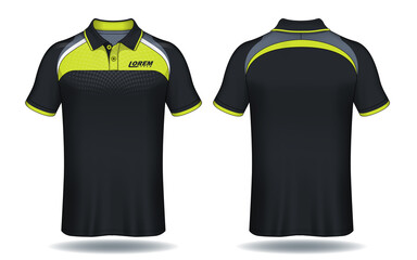 Poster - T-shirt polo design, Sport jersey template.	