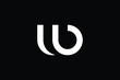 Minimal Innovative Initial WB logo and BW logo. Letter W B BW WB creative elegant Monogram. Premium Business logo icon. White color on black background