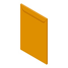 Poster - old paper envelope icon. isometric of old paper envelope vector icon for web design isolated on whit