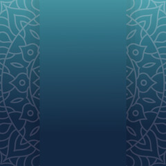 Wall Mural - mandala frame on blue background vector design