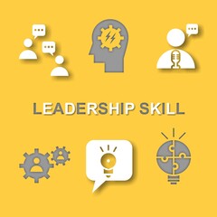Poster - Leadership skill paper art illustration