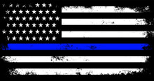 Vintage American Police Support Flag