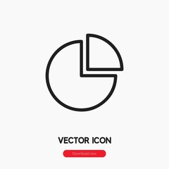 Poster - pie chart icon vector sign symbol
