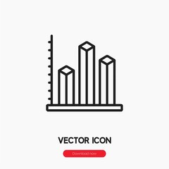 Poster - bar chart icon vector sign symbol