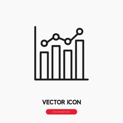 Poster - bar chart icon vector sign symbol