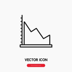 Poster - line chart icon vector sign symbol