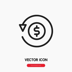 Poster - refund icon vector sign symbol