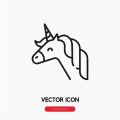 Poster - unicorn icon vector sign symbol