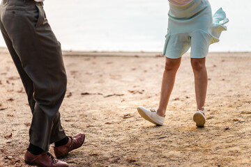 Charleston Dancers's legs in a park