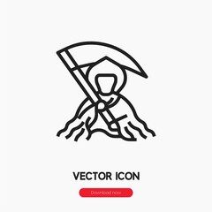 Poster - grim reaper icon vector sign symbol