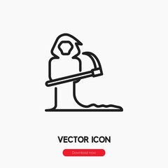 Poster - grim reaper icon vector sign symbol