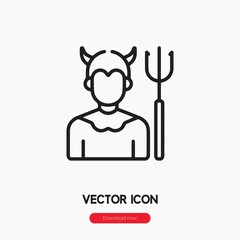 Poster - devil icon vector sign symbol