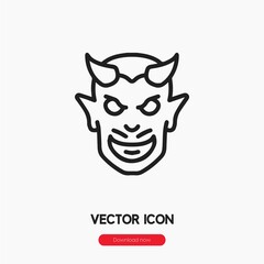 Poster - devil icon vector sign symbol