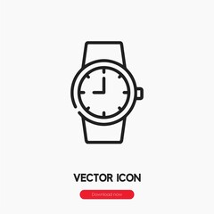 Poster - wristwatch icon vector sign symbol