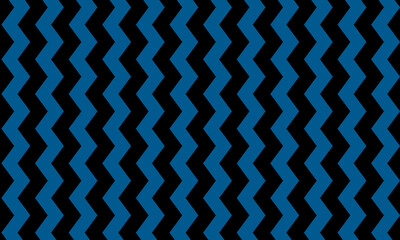 Wall Mural - Seamless wavy blue black zig zag chevron pattern vector