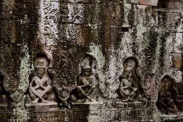 Stone sculpture of the Angkor Wat Temples in Siem Reap