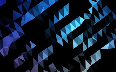 Dark BLUE vector polygonal template.