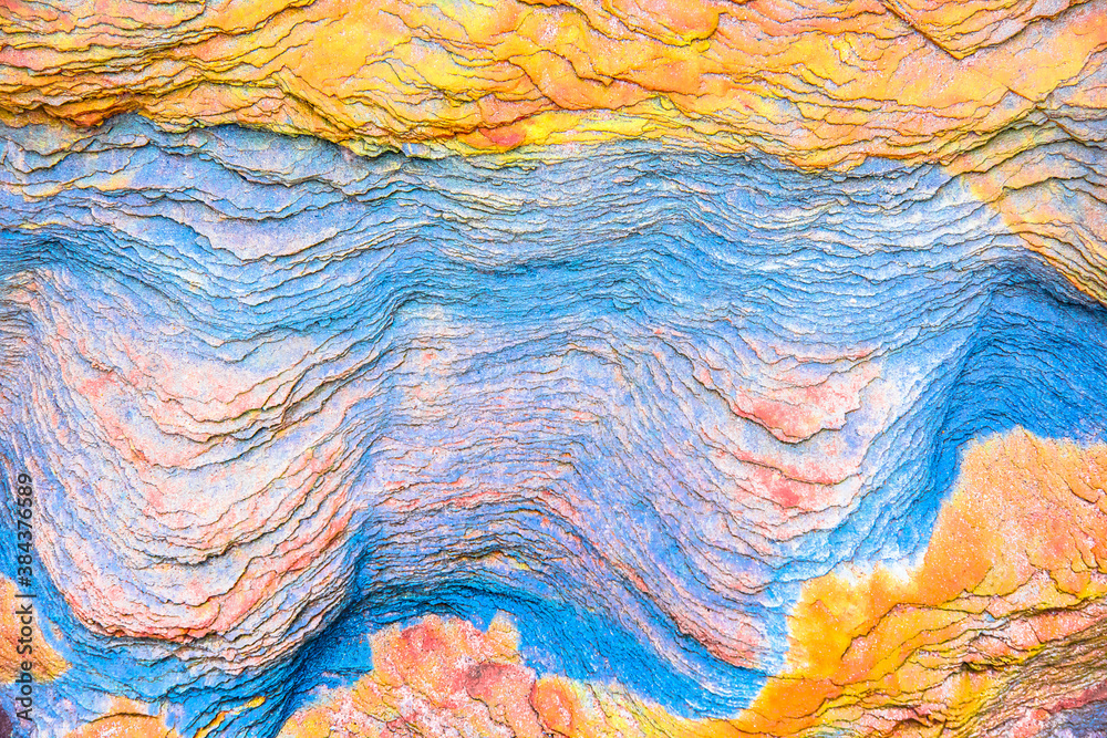 Semi Abstract Rocks Colourful sedimentary rocks formed by the accumulation of sediments ...