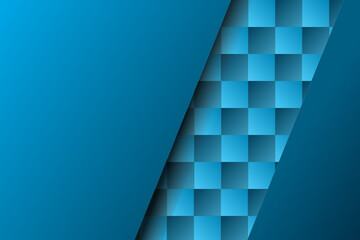 Poster - Blue abstract background vector with blank space for text.