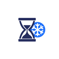 Sticker - Freezing time icon, vector sign