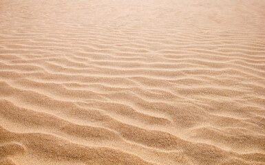  Beautiful nature background - Rippled sand at sunset time in Tangalle (Tangalla) beach, Sri Lanka island, South Asia