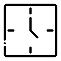 Wall Mural - Pixel perfect wall clock watch line icon. vector illustration