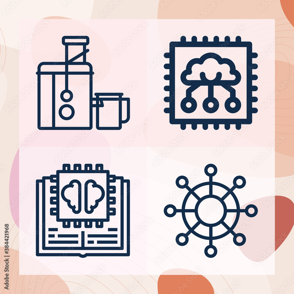 Simple set of brain related lineal icons Stock Vector | Adobe Stock