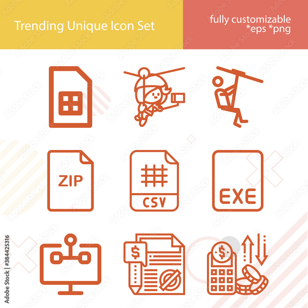 Simple set of theorem related lineal icons. Stock Vector | Adobe Stock