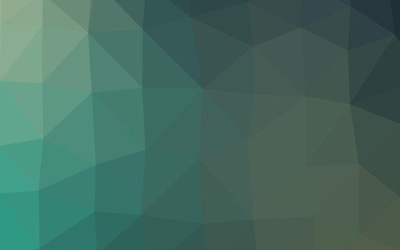 Light Green vector abstract polygonal layout.