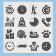 © Nana - Simple set of 60 minutes related filled icons.