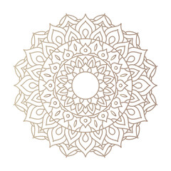 Poster - mandala in silver flower shaped vector design