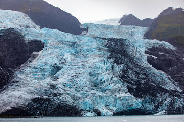 Wall Mural - Glaciers of Alaska on the top of the mountains