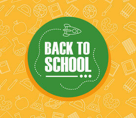 Sticker - back to school poster with