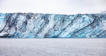 Wall Mural - Alaska glaciers scenic view from Prince Willialiam Sound bay