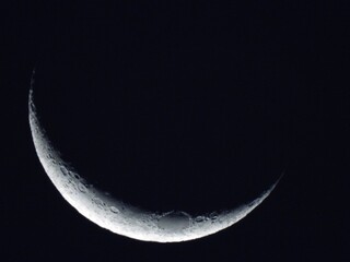 crescent moon contrast