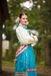 © muro - Slovak folklore. Traditional costume. Beautiful girl in traditional dress.
