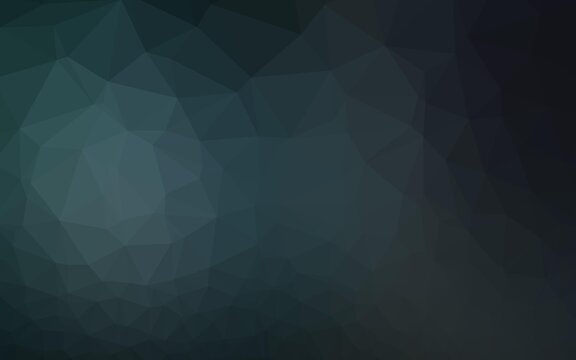 Dark BLUE vector shining triangular pattern.
