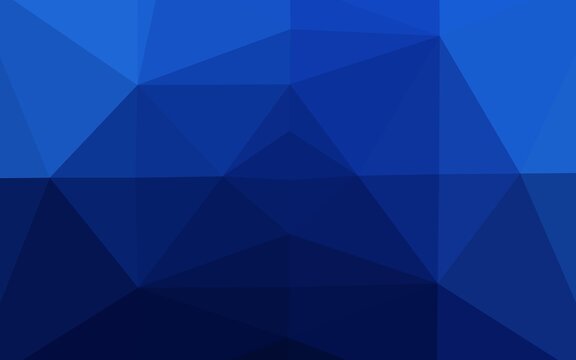 Dark BLUE vector triangle mosaic cover.