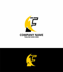 Flash initial letter F Logo Icon Template. Illustration vector graphic. Design concept Electrical Bolt With letter  symbol. Perfect for corporate, technology, initial , more technology brand identity