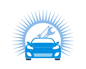 Poster - Car service with blue highlight