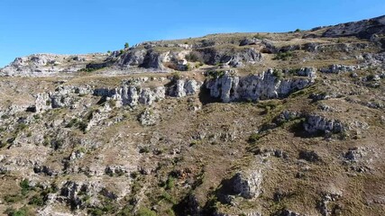 Wall Mural - view of the sassi of Matera city located on a rocky outcrop in Basilicata