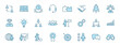 © Dmytro - teamwork outline vector icons in two colors isolated on white. teamwork blue icon set for web and ui design, mobile apps and print products