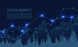 © Forgem - Blue stock market or financial chart with rising and increase trend and text, vector