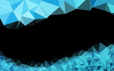 Light BLUE vector triangle mosaic template.