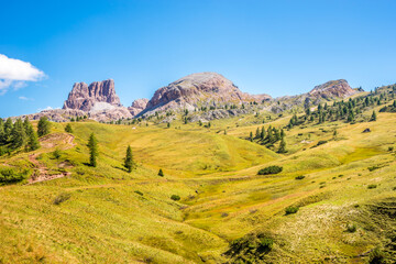 Wall Mural - At the Path to Averau Peak in Dolomites - South Tyrol,Italy