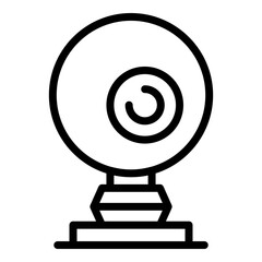 Poster - Web camera stream icon. Outline web camera stream vector icon for web design isolated on white background