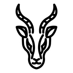 Canvas Print - Impala gazelle icon. Outline impala gazelle vector icon for web design isolated on white background