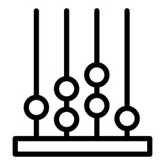 Poster - Finance abacus icon. Outline finance abacus vector icon for web design isolated on white background