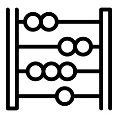 Poster - Frame abacus icon. Outline frame abacus vector icon for web design isolated on white background